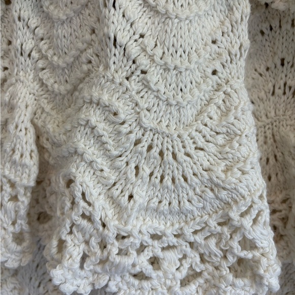 Oscar De La Renta Crochet Boho White Skirt Size XL - Picture 2 of 5